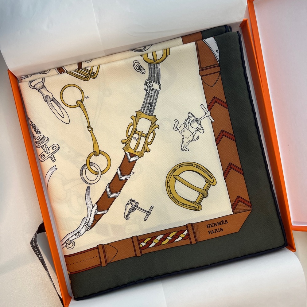 Hermes Silk Scarf Les Chevaux Dechaines 90